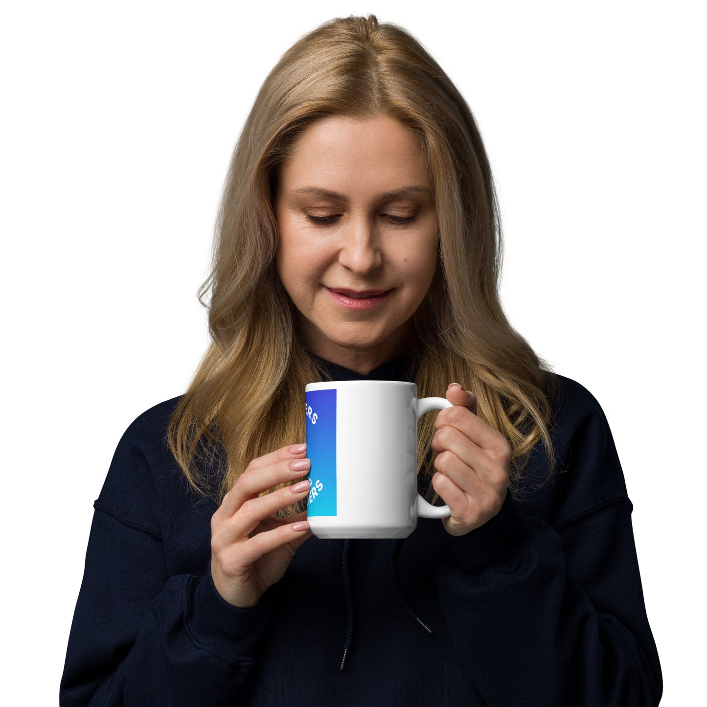 White glossy mug